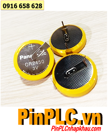 Pin nồi cơm điện Pin 3v lithium Panasonic CR2450 (chân thép như hình) Made in Indonesia